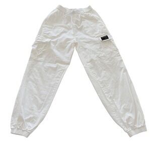 Sangtree White Cargo Jogger Pant Elastic Waist Streetwear Everything Is Fine S/M